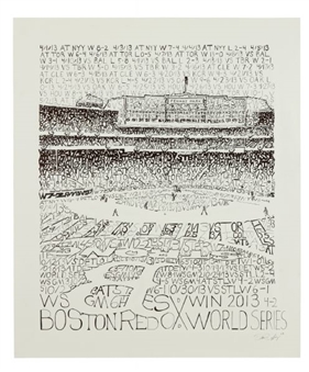 Fenway Park "Boston Strong" Large 22" x 26" Original Pen-and-Ink Artwork by Daniel Duffy